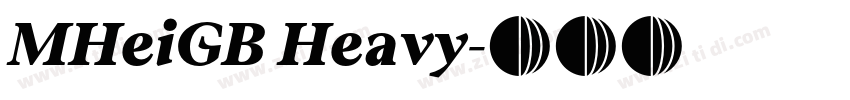 MHeiGB Heavy字体转换